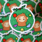 Bigfoot Wreath Sticker