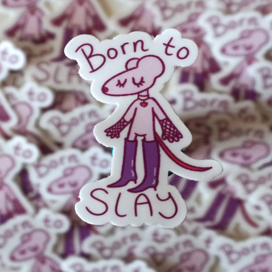 Born to Slay Rat Matte Sticker