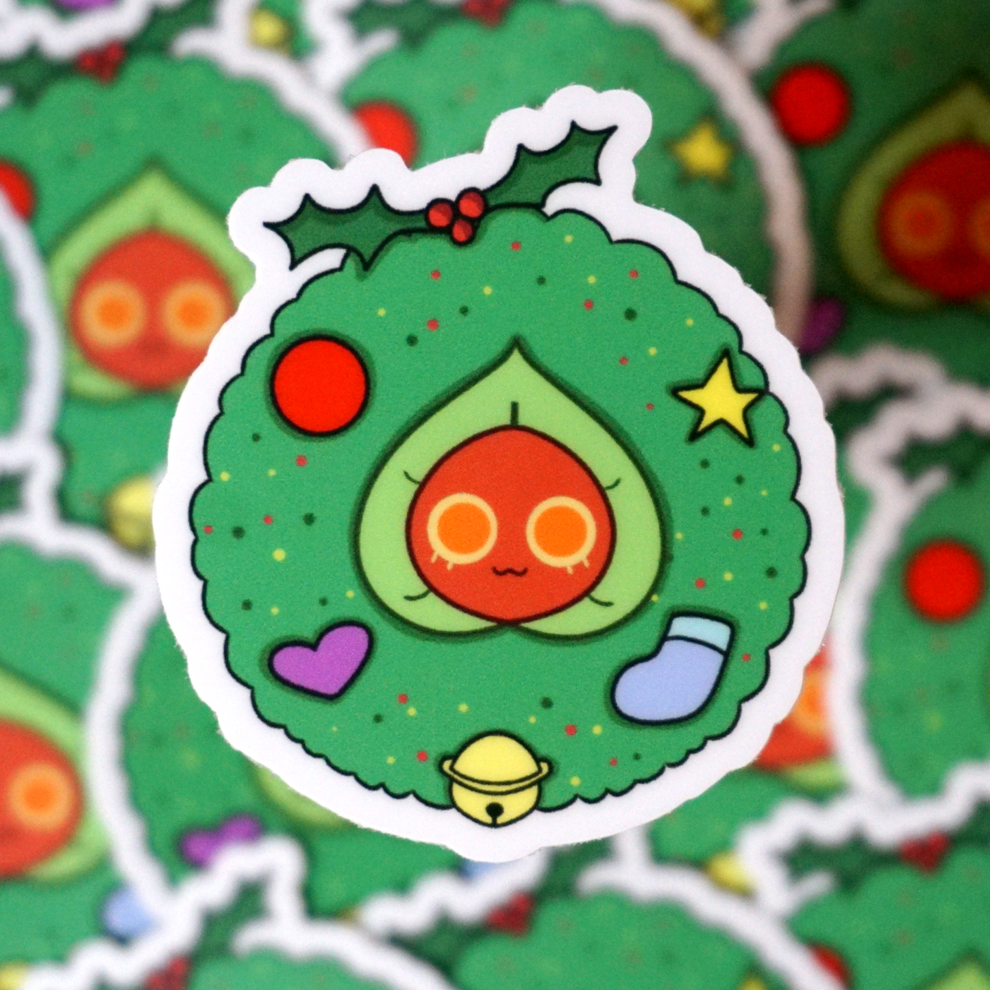 The Flatwoods Monster Wreath Sticker