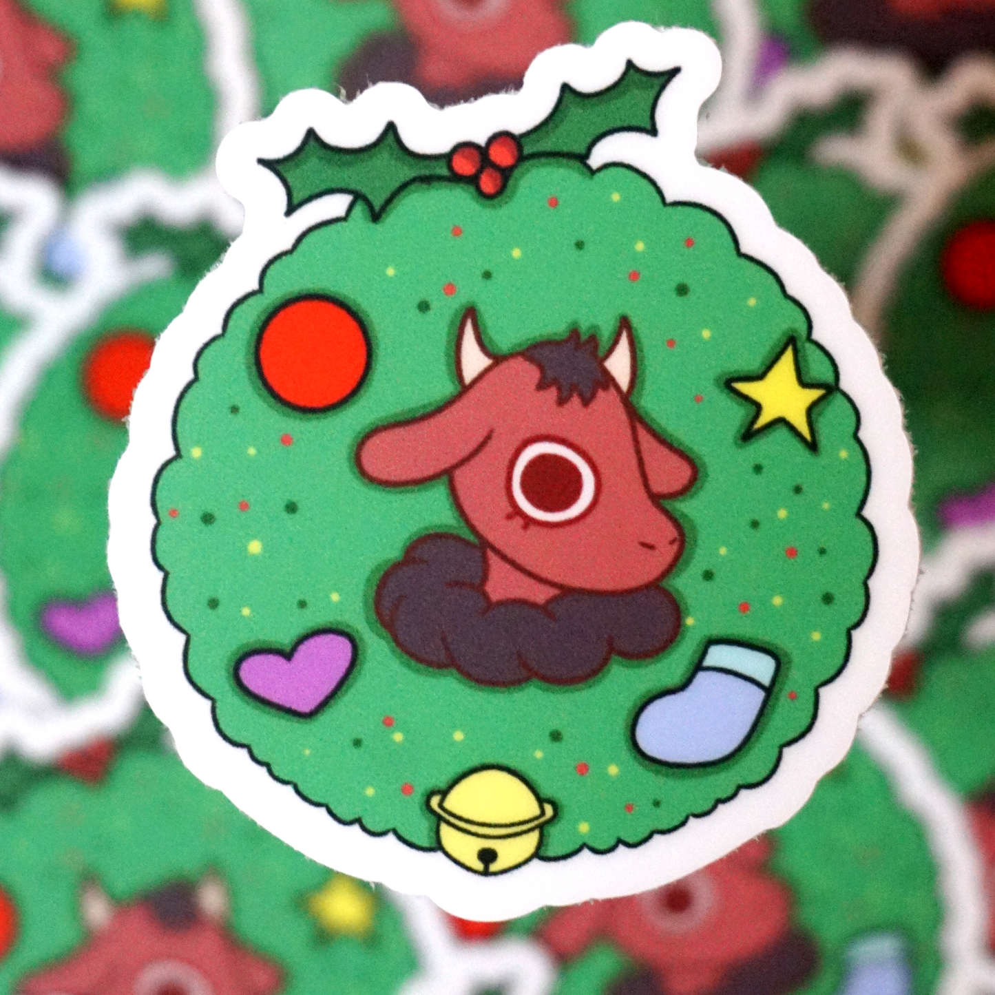 The Jersey Devil Wreath Sticker