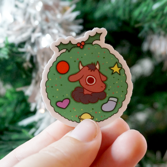 The Jersey Devil Wreath Sticker