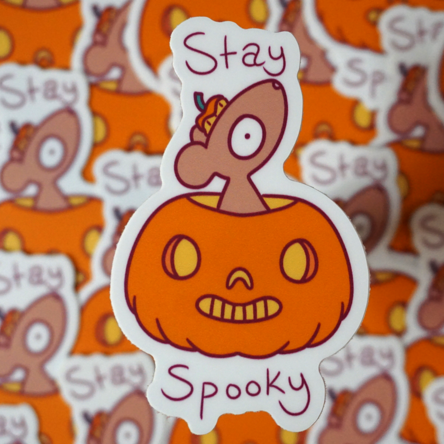 Stay Spooky Mouse Pumpkin Sticker