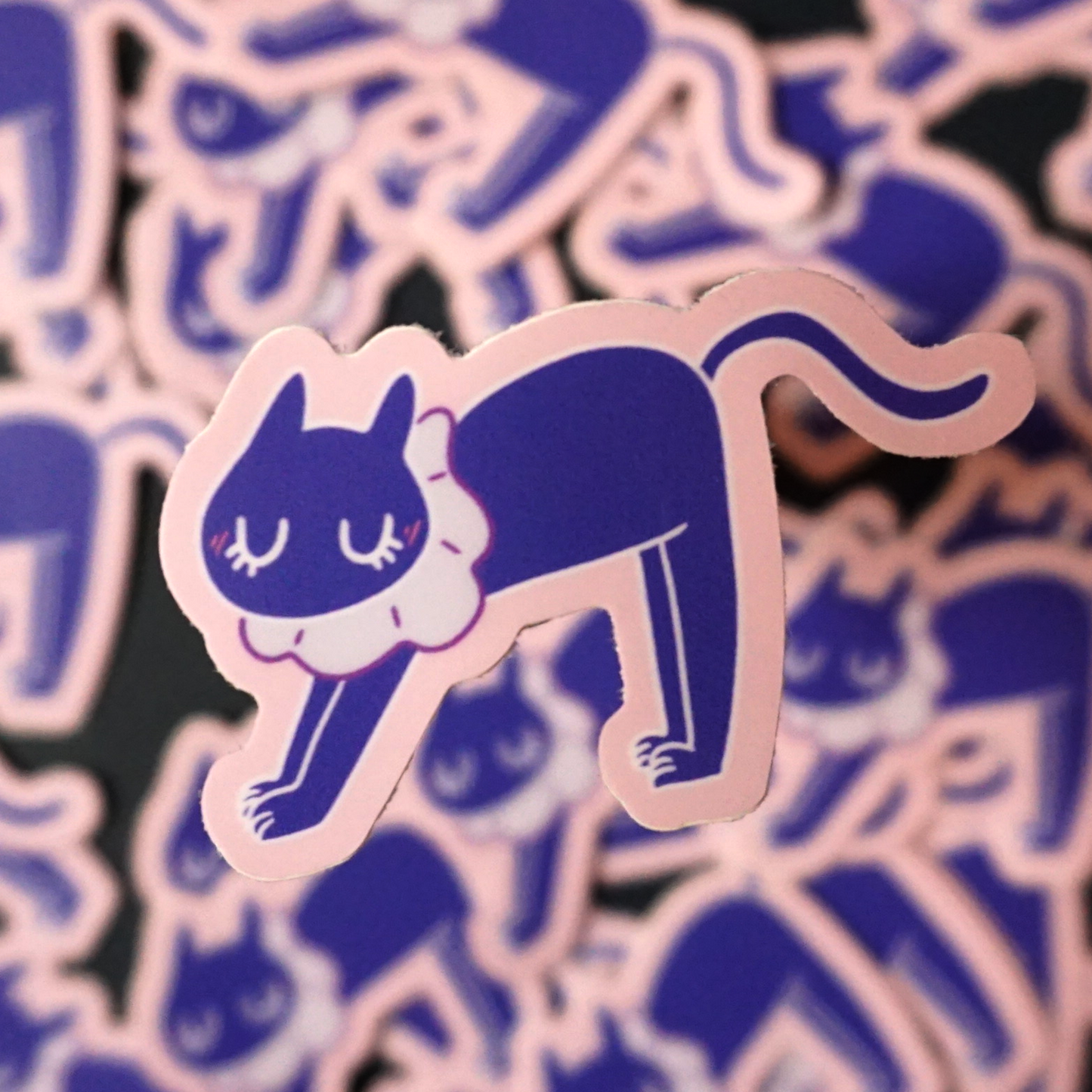 Stretch Cat Sticker