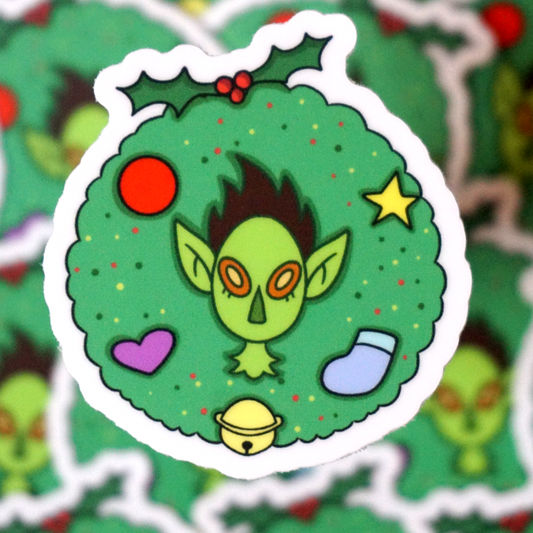 Veggieman Wreath Sticker