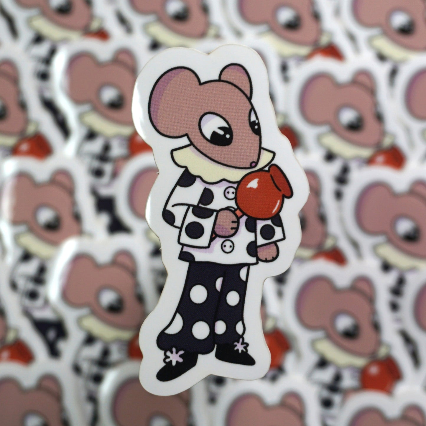 Candy Apple Rat Clown Sticker