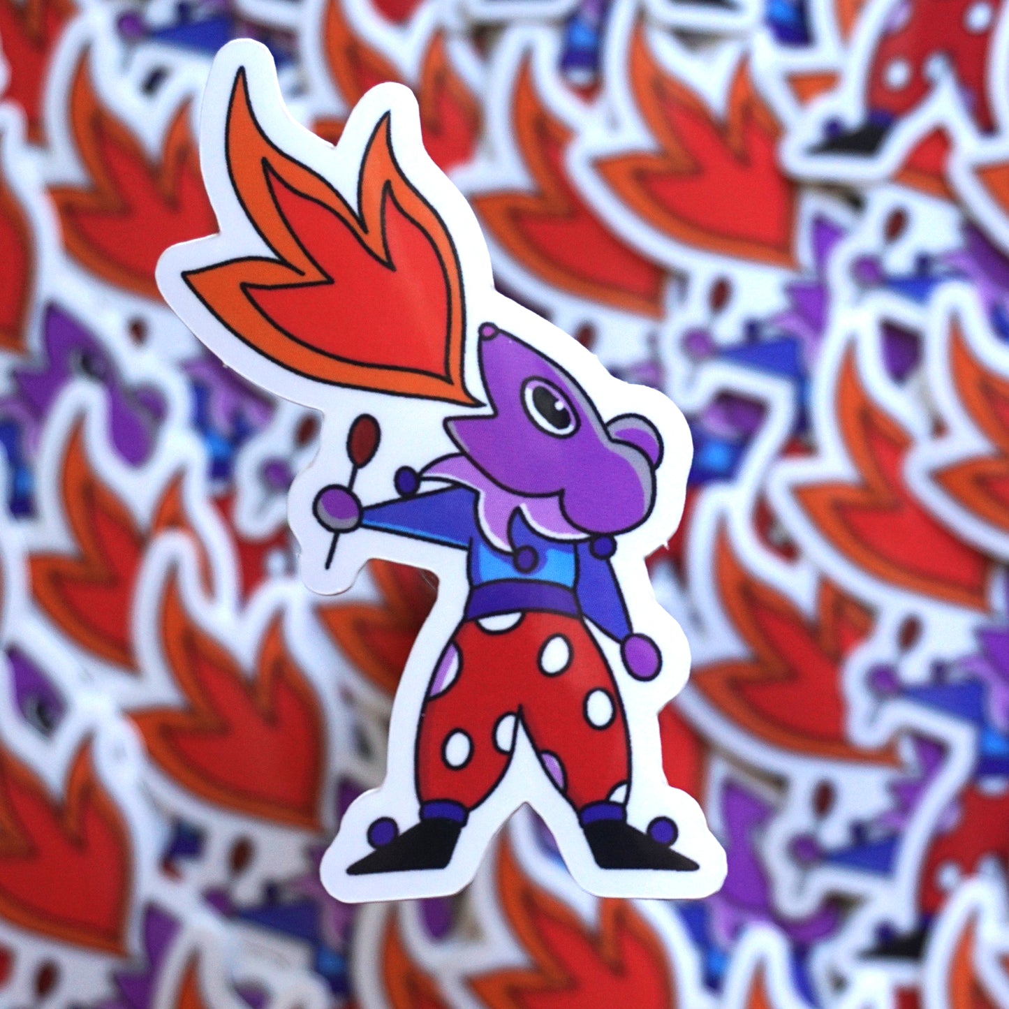 Fire Rat Clown Sticker