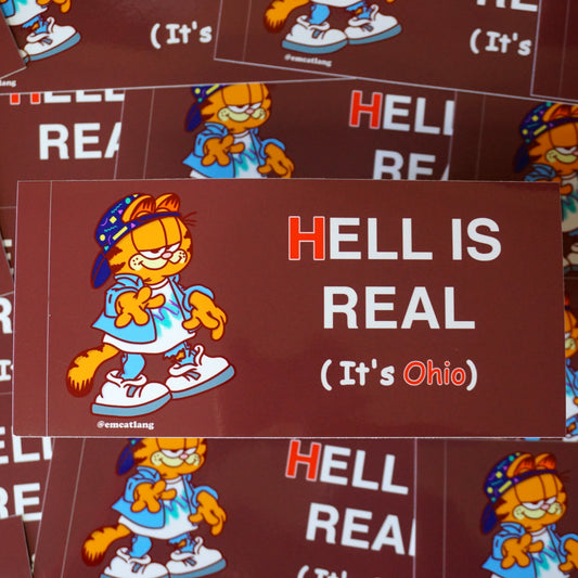 Hell is Real Bumper Sticker