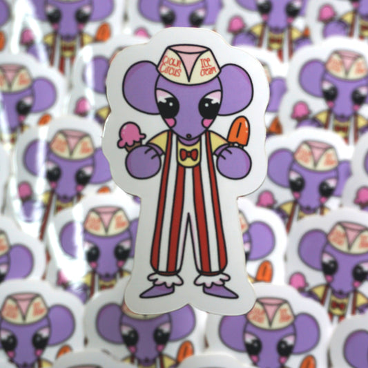 Ice Cream Rat Clown Sticker