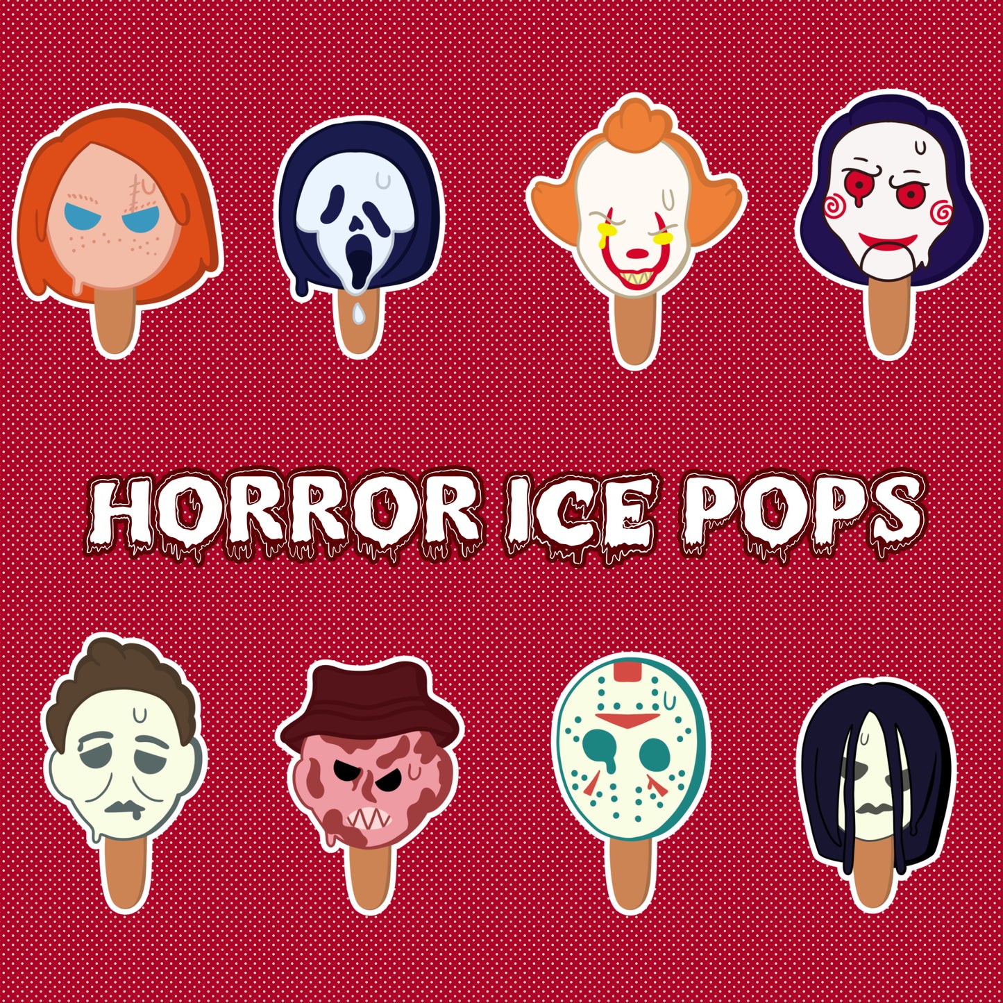 Horror Ice Pop Stickers