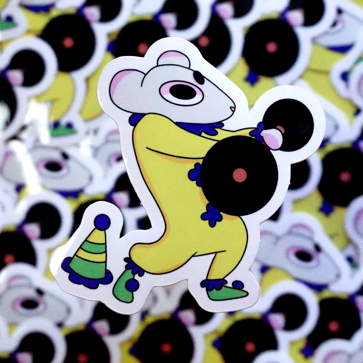 Muscle Rat Clown Sticker