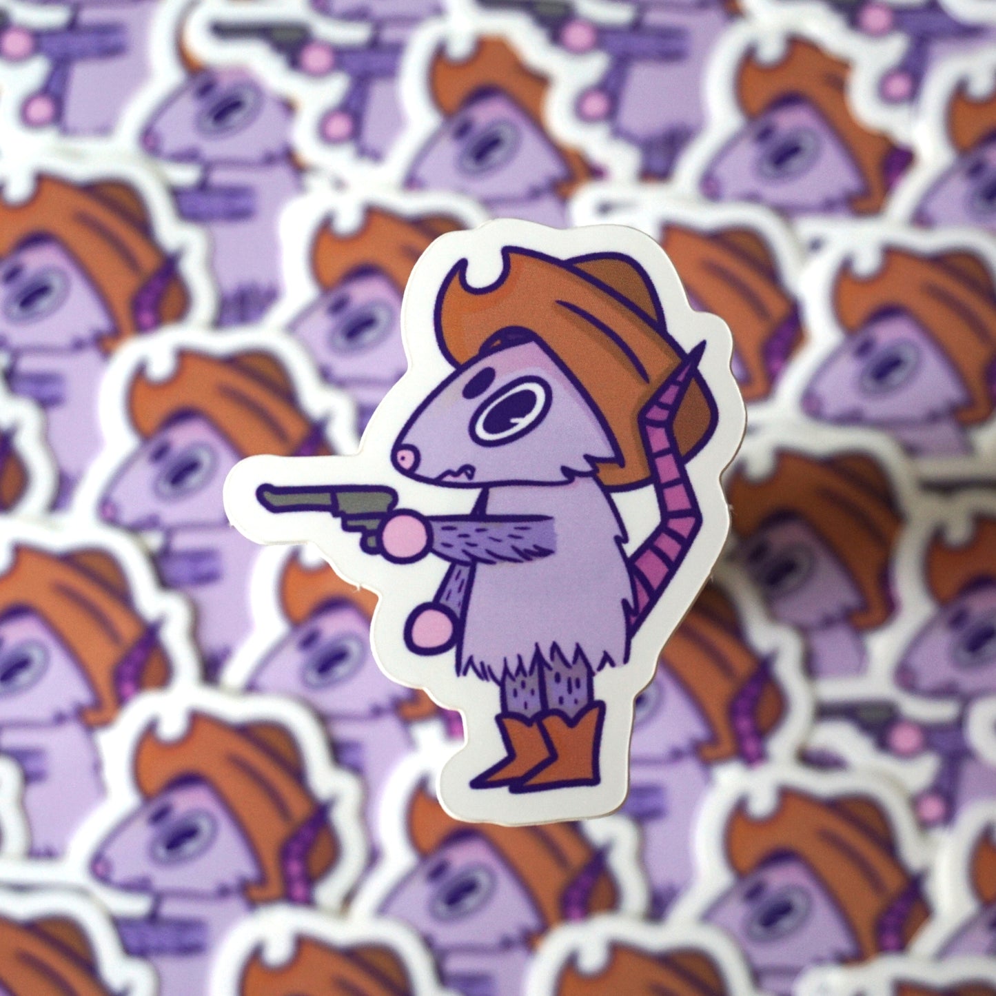 "Rootin' & Tootin' Duel Partners" Possum & Armadillo Duo Stickers