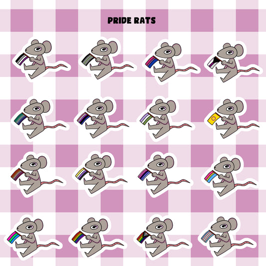 LGBTQ+ Pride Rat Sticker