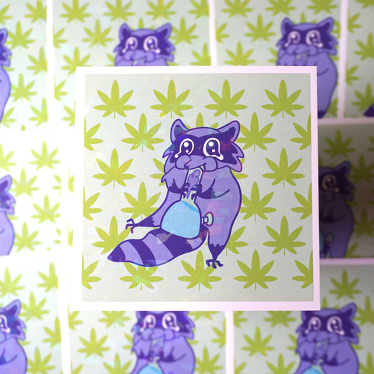 Reefer Raccoon Print