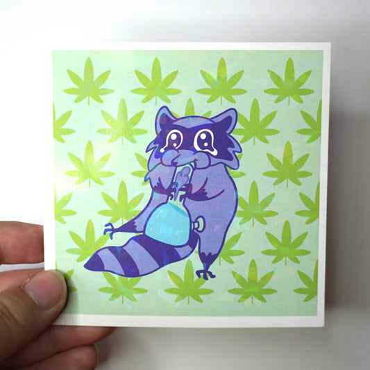 Reefer Raccoon Print