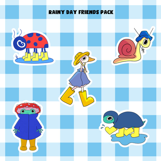 Rainy Day Friends Sticker Pack