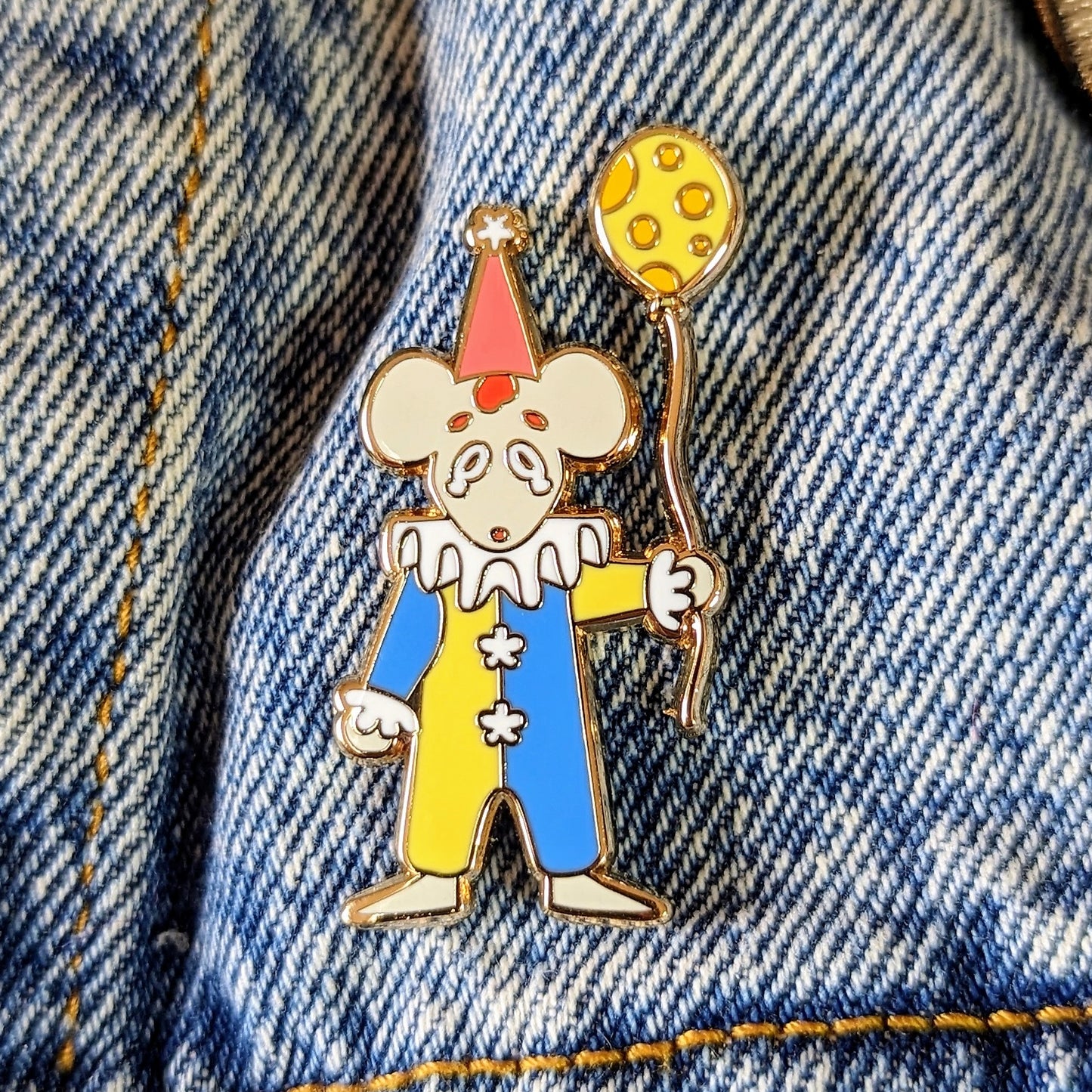 Sad Rat Clown Hard Enamel Pin